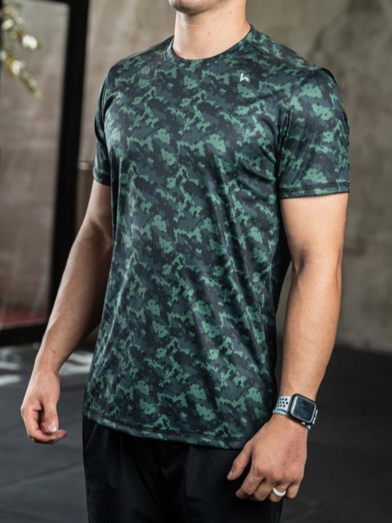 Remera Camo Pixel Green