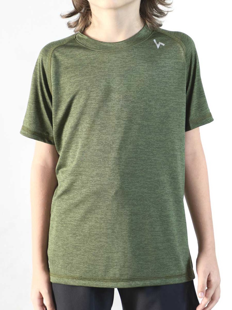 Remera Kids Dry Tech Melange Verde