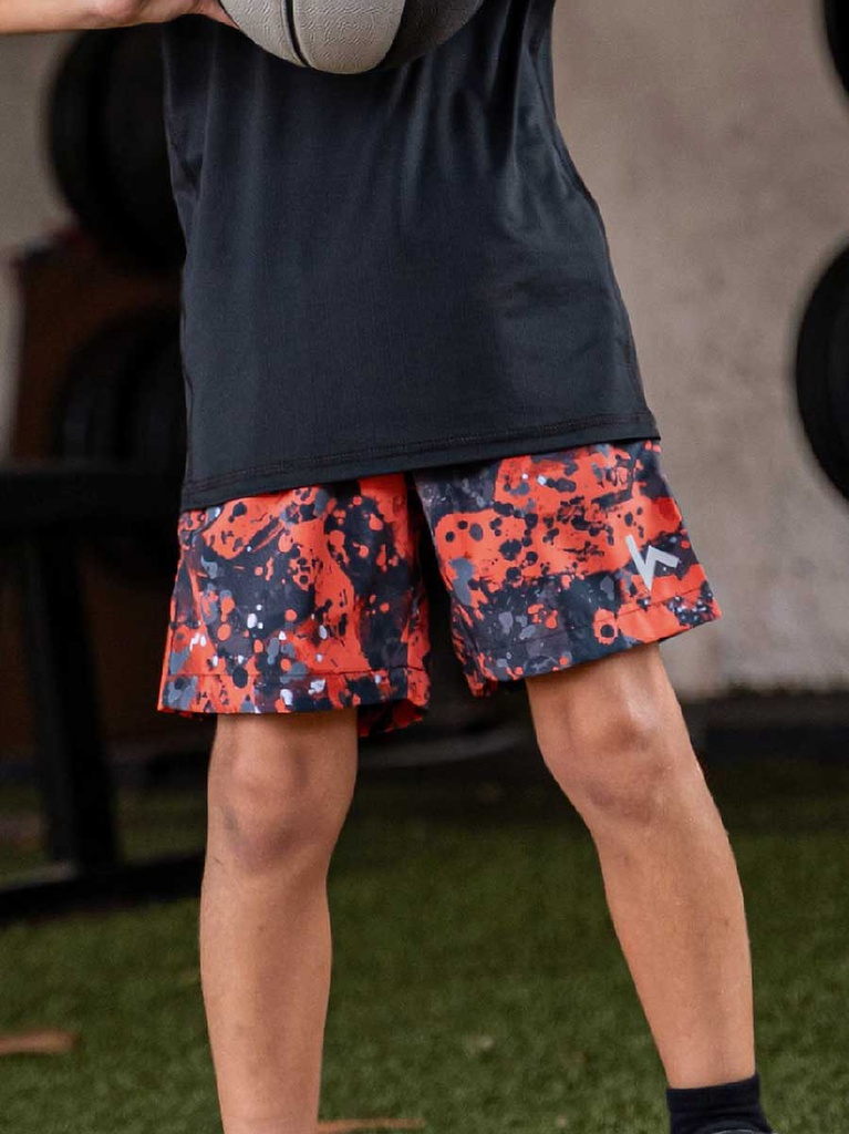 Short MaxFlex Estampado Splash Naranja