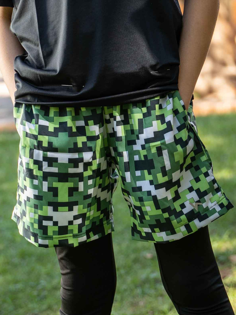 Short Camo Estampado Verde