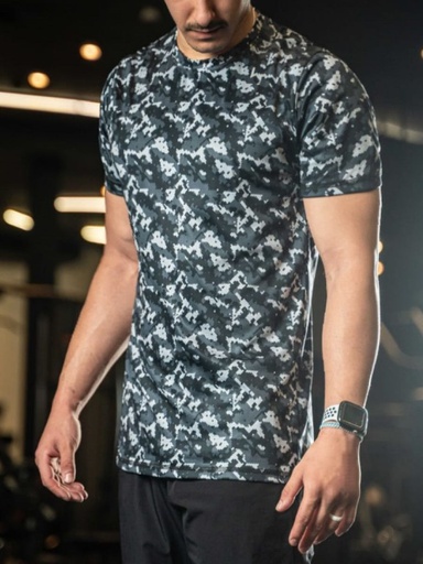 Remera Camo Pixel Black