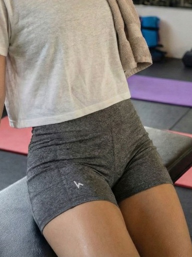 Ciclista MaxCompress con Bolsillo Melange Gris